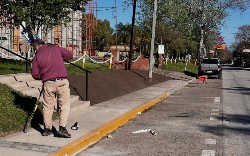 Nueva vereda en Villa Urquiza