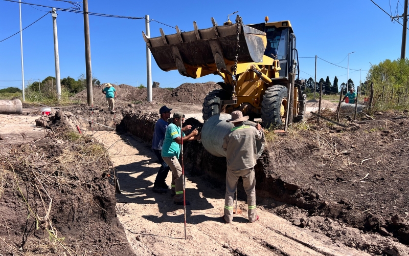 Trabajos de mejora en el desagüe pluvial