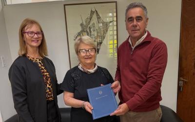 Reconocimiento a una vecina de Villa Urquiza