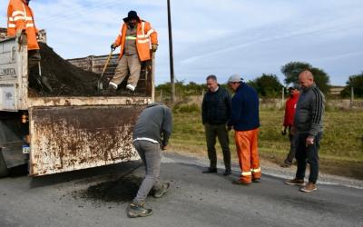 Finalizaron los trabajos de bacheo en el acceso a Villa Urquiza